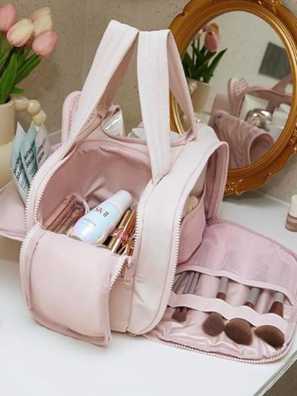 BAGSMART Pink Toiletry Travel Bag